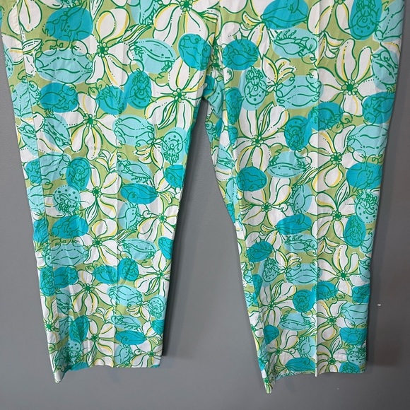 Lilly Pulitzer x Vintage Crab Snail Crustacean Floral Cropped Pants - Picture 6 of 9